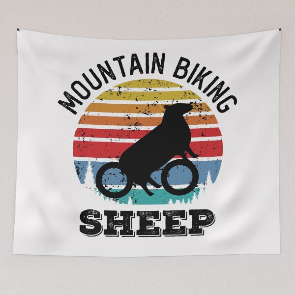 Item preview, Mountain Biking Sheep designed and sold by Bella's Merch.