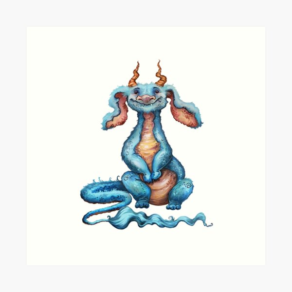 Little Luck Dragon Art Print