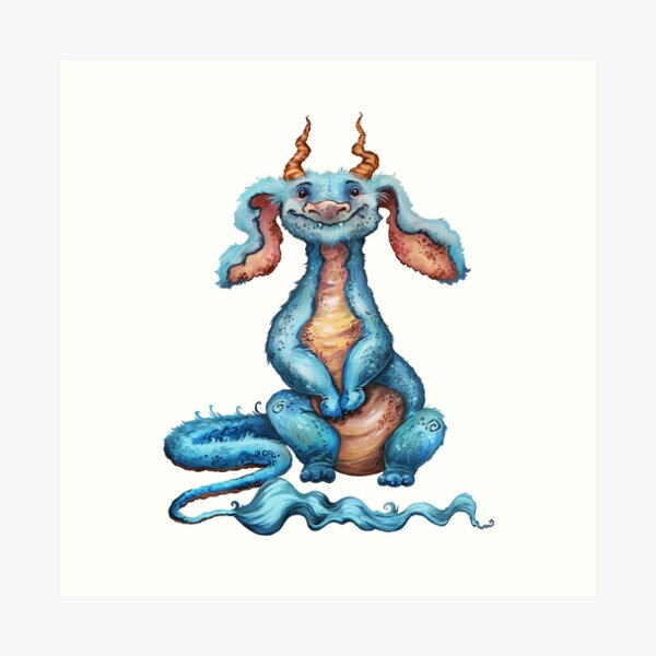 Little Luck Dragon Art Print