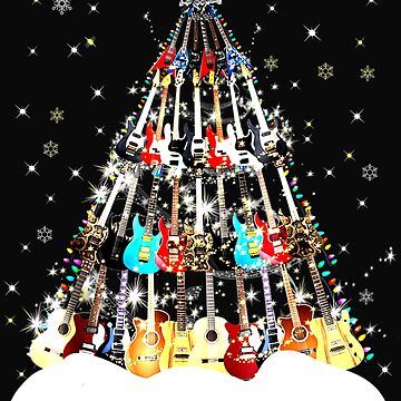 Artwork thumbnail, Guitar Christmas Tree Musician by dieuhuyen555