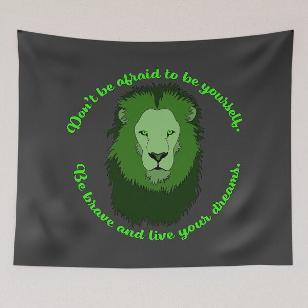Item preview, Brave Lion - Green designed and sold by KiannasMind.