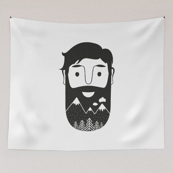 Item preview, Beard With Nature Landscape designed and sold by asmmdesign.