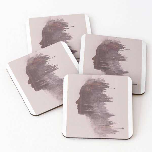 Item preview, Woman face transformed to woods designed and sold by Sticker Store.