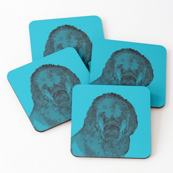 Item preview, Newfoundland Dog Face Blue designed and sold by Moonyflower.