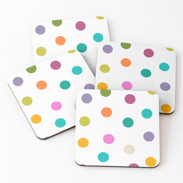 Item preview, Colourful Dots Large on White designed and sold by pipeswitz.