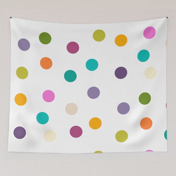 Item preview, Colourful Dots Large on White designed and sold by pipeswitz.