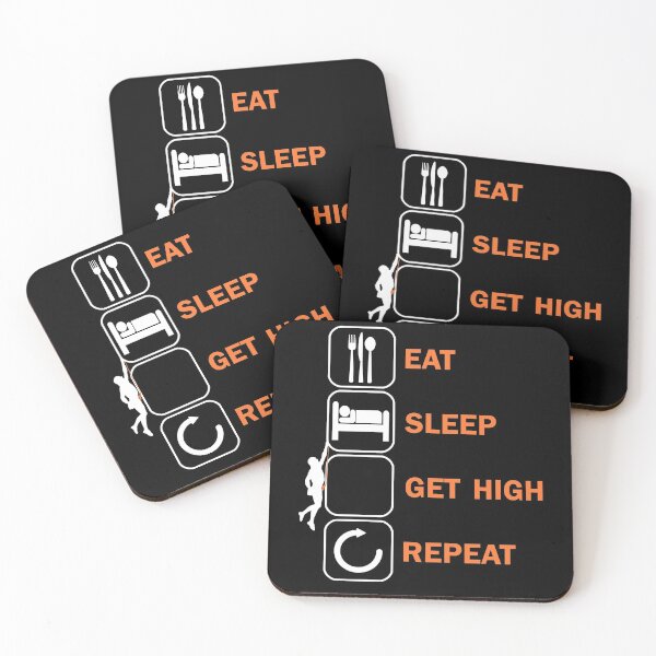 Item preview, Eat Sleep Get High Climbing Bouldering Climbers designed and sold by DerNerd.