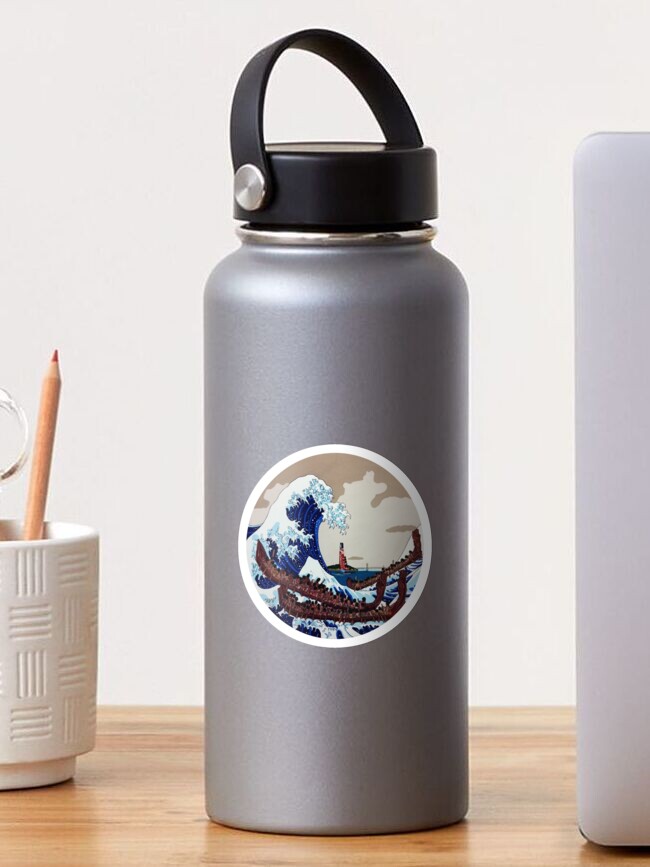 Thumbnail 1 of 3, Sticker, The Great Wave - Kia Kaha Team NZ designed and sold by mandiipope.