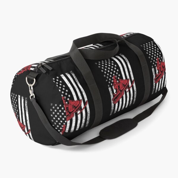 snowmobile usa flag dirty Duffle Bag