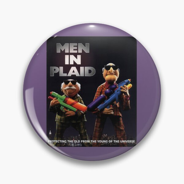Item preview, 1997 MEN IN PLAID Vintage Will Smith and Tommy Lee Jones Style Statler and Waldorf Classic Men In Black + Muppets Parody Movie Promo designed and sold by orchidshirts.