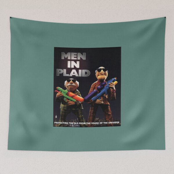 Item preview, 1997 MEN IN PLAID Vintage Will Smith and Tommy Lee Jones Style Statler and Waldorf Classic Men In Black + Muppets Parody Movie Promo designed and sold by orchidshirts.