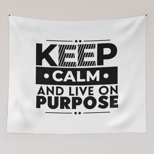 Item preview, Keep Calm And Live On Purpose, Motivational Success designed and sold by OnPurposeMarket.