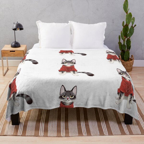 Item preview, Cute tabby cat in sweater designed and sold by Kaoryn Chan.
