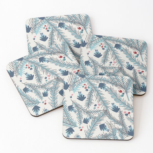 Item preview, Baby Blue Fir and Mistletoe Pattern designed and sold by allexieee.