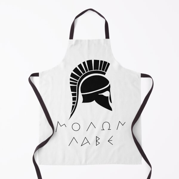 Item preview, "Molon Labe" Spartan defiance with ancient helmet designed and sold by Happy Puppy Print On Demand.