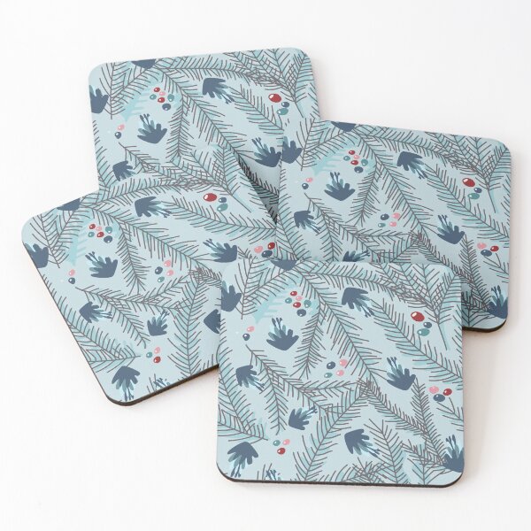 Item preview, Woodland Winter Fir and Mistletoe Pattern designed and sold by allexieee.