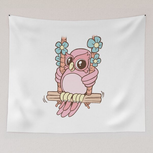 Aperçu de l'œuvre Hibou rose se balançant créée et vendue par aliisik.