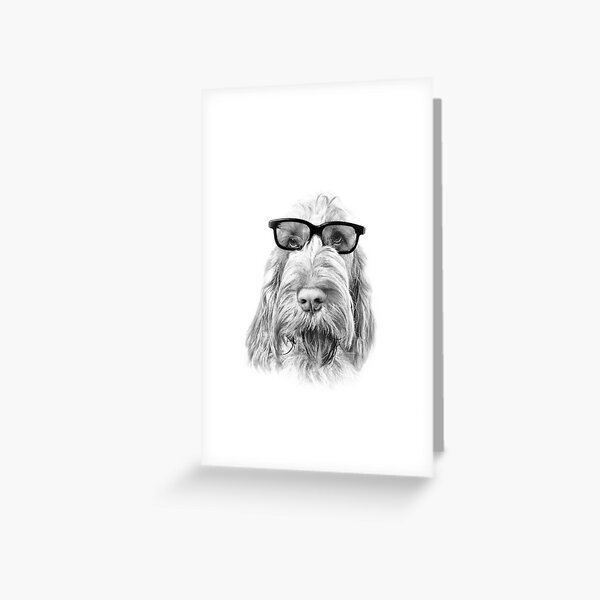 Intelligent friend Spinone Greeting Card