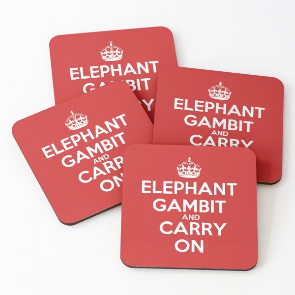 Item preview, Elephant Gambit and Carry On - Chess opening T-Shirt designed and sold by edygun.