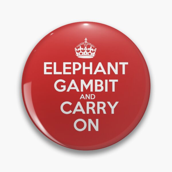 Item preview, Elephant Gambit and Carry On - Chess opening T-Shirt designed and sold by edygun.