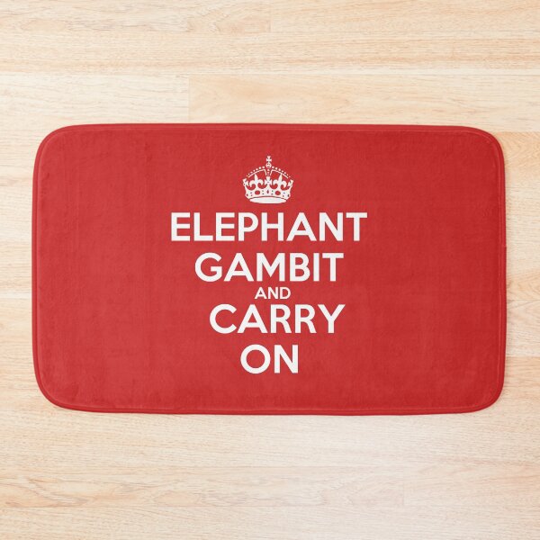 Item preview, Elephant Gambit and Carry On - Chess opening T-Shirt designed and sold by edygun.
