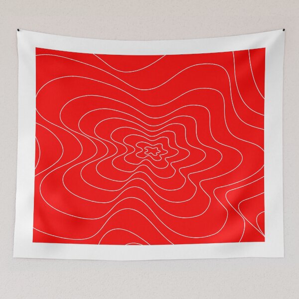 Item preview, Abstract pattern - red and white. designed and sold by K.S ART.