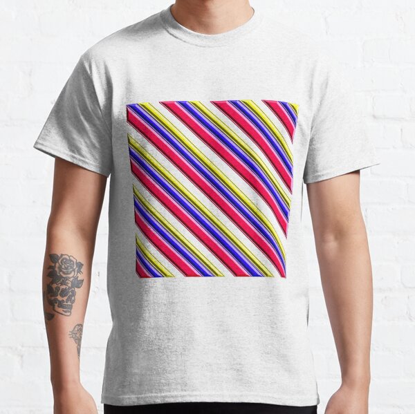 red, blue, and yellow stripes Classic T-Shirt