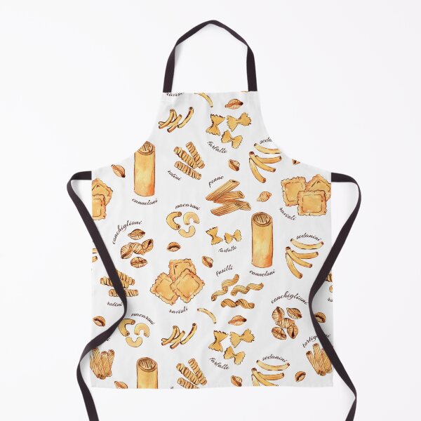 Item preview, Types of Pasta on white watercolor pattern designed and sold by AnjeseAnna.