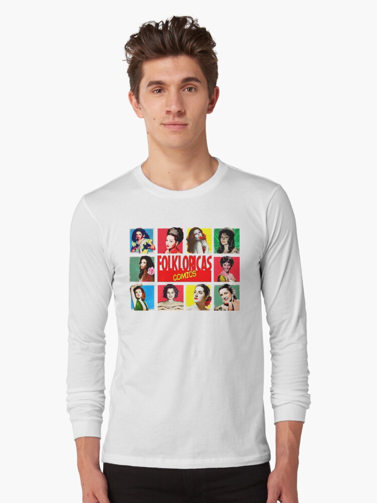 Imagen 1 de 5, Camiseta de manga larga con la obra Folkloricas ·Reinas de la copla Vintage Comics, diseñada y vendida por danimota.
