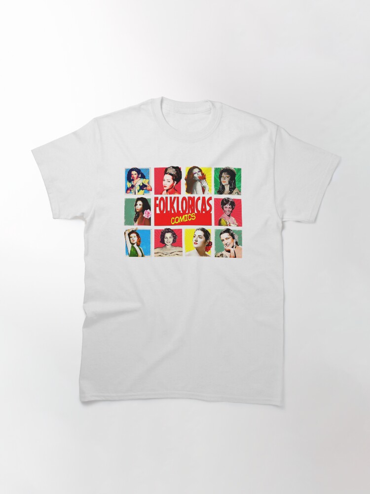 Imagen 3 de 7, Camiseta clásica con la obra Folkloricas ·Reinas de la copla Vintage Comics, diseñada y vendida por danimota.
