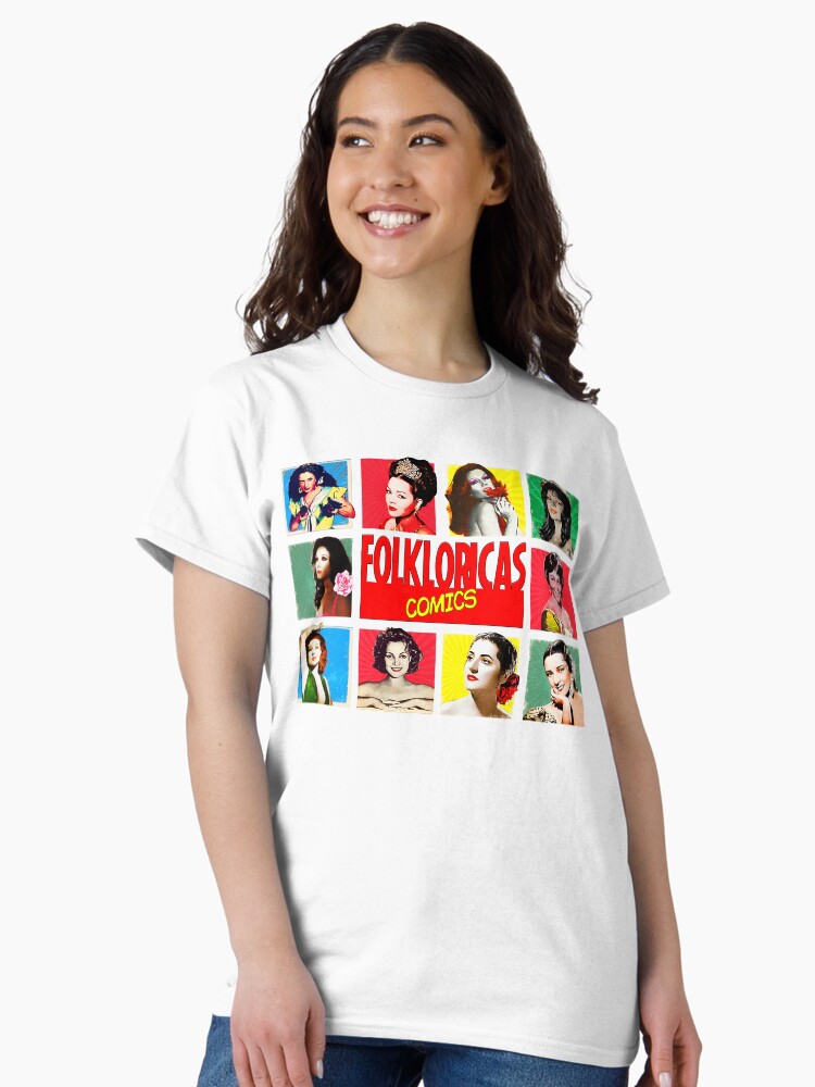 Imagen 1 de 7, Camiseta clásica con la obra Folkloricas ·Reinas de la copla Vintage Comics, diseñada y vendida por danimota.