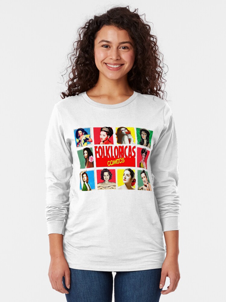 Vista alternativa de Camiseta de manga larga Folkloricas ·Reinas de la copla Vintage Comics