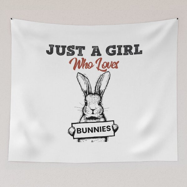 Item preview, Just A Girl Who Loves Bunnies Funny Bunny Lover Gift designed and sold by saadtraibiz.