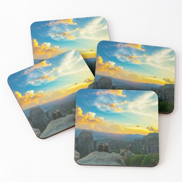 Item preview, romantic sunset in Meteora Greece designed and sold by haroulita.