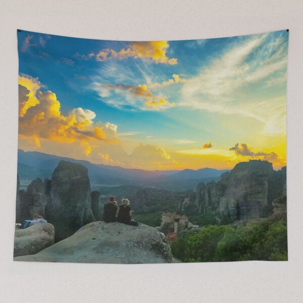 Item preview, romantic sunset in Meteora Greece designed and sold by haroulita.