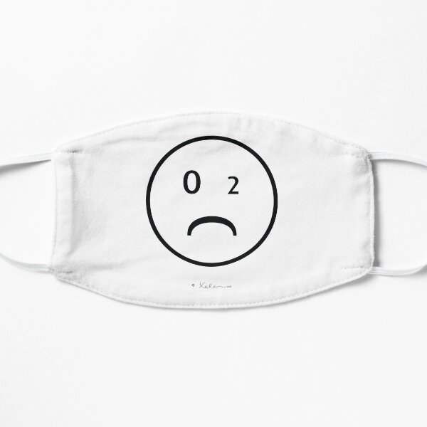 CO2- Smiley black, Xelen.net Flache Maske