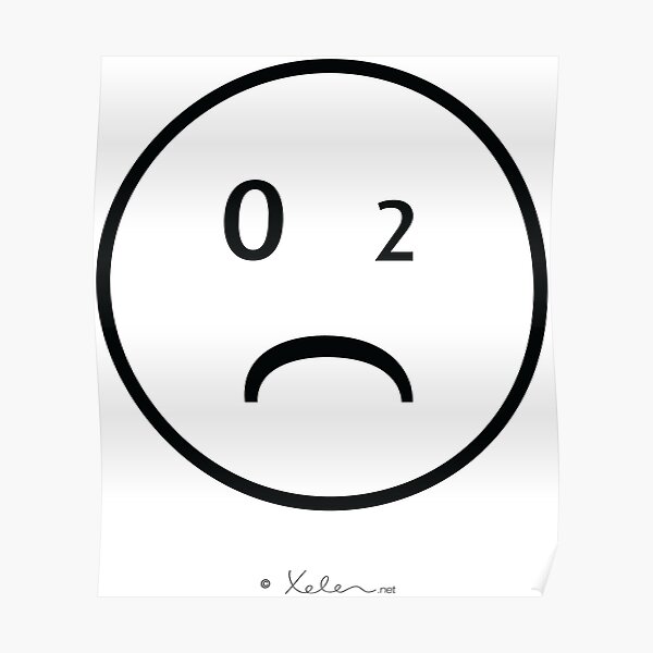 CO2- Smiley black, Xelen.net Poster