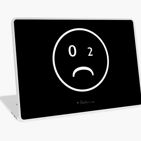 CO2-Smiley white, Helen Berchtold Laptop Folie