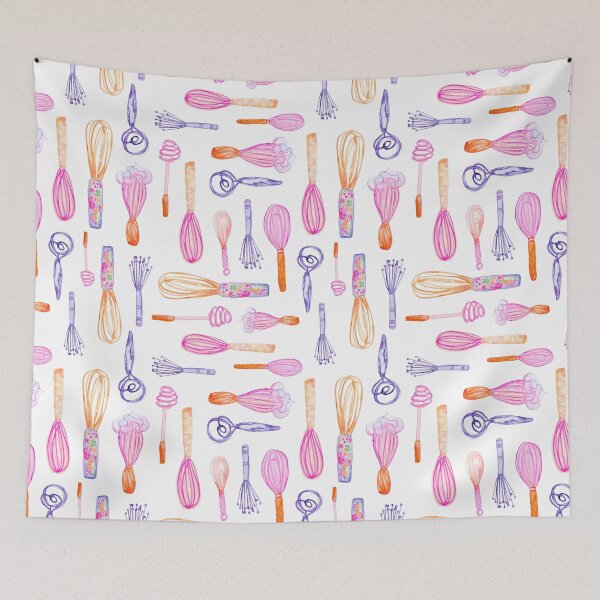 Item preview, Whisks on white watercolor pattern designed and sold by AnjeseAnna.