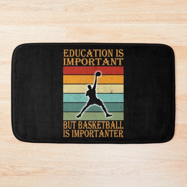 Item preview, Education is important but basketball is importanter Classic Sticker And Shirt Design designed and sold by Glike.