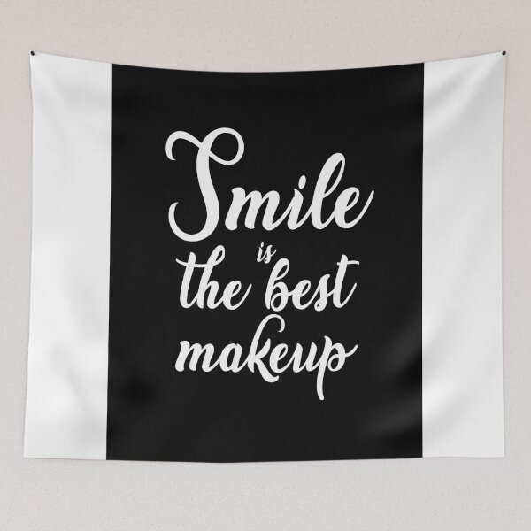 Item preview, Smile Is The Best Makeup Quote Art Design Inspira designed and sold by vividpixelusa.
