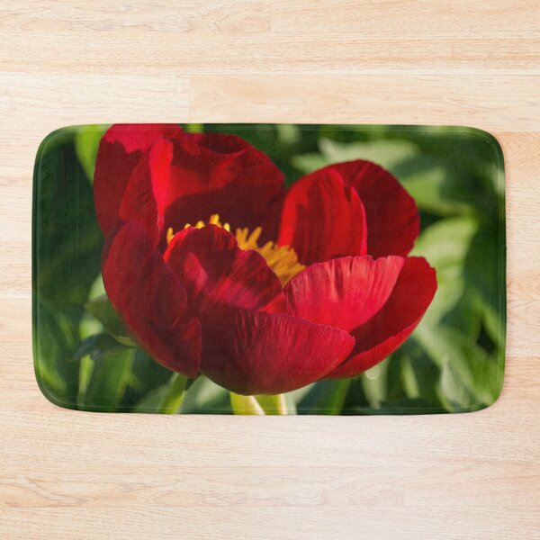 Item preview, Lipstick Red Beauty with a Golden Heart - One Very Showy Peony Bloom designed and sold by Georgia Mizuleva.