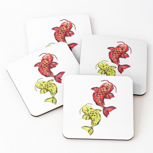 Item preview, Yellow and Red Koi Carps designed and sold by Sebastian Grafmann.