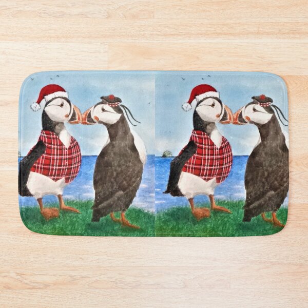 Item preview, Twa Puffins Christmas Kiss designed and sold by Malc Sutherland.