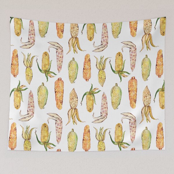 Item preview, Colorful yellow corn watercolor pattern designed and sold by AnjeseAnna.