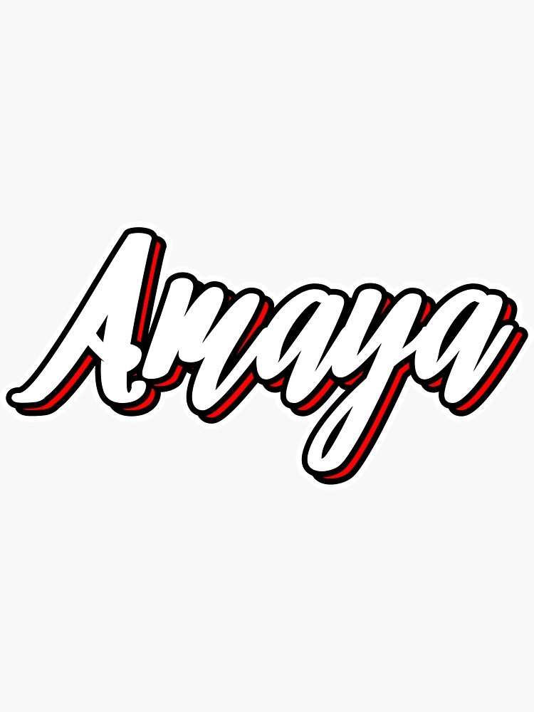 "Amaya first name hand lettering design" Sticker for Sale by sulies