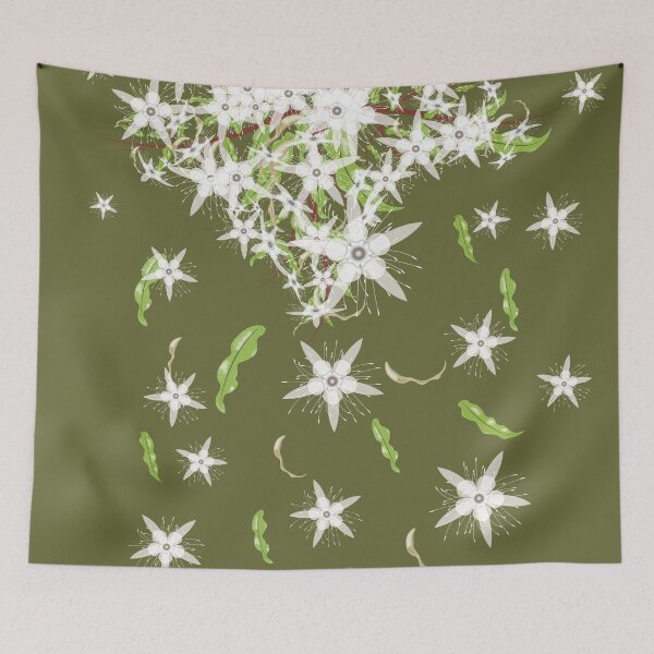 Item preview, Flowers and Leaves of the Australian Aniseed Myrtle Tree - Syzygium anisatum - Olive designed and sold by Karen McFarland.