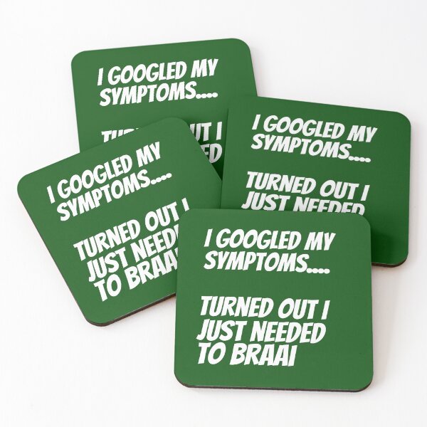 Item preview, I Googled My Symptoms Braai - Funny Quotes and Puns  designed and sold by SKilner.