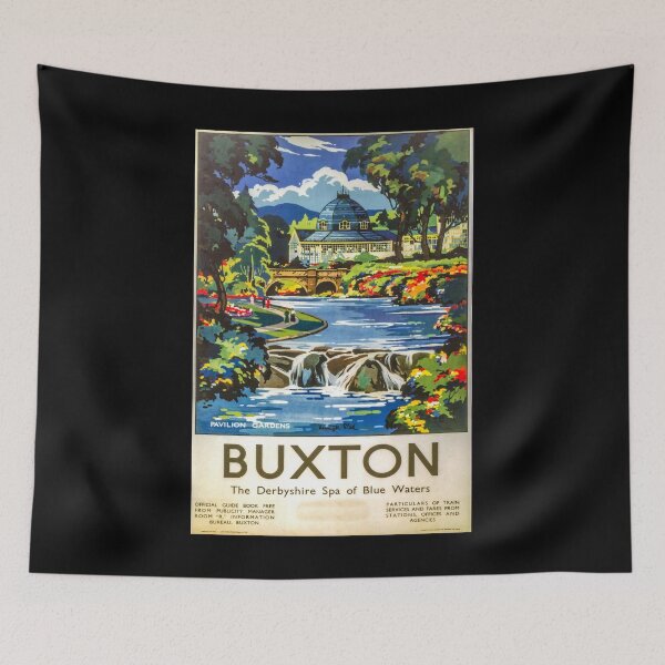 Item preview, retro classic Buxton Derbyshire poster designed and sold by CorasPosters.