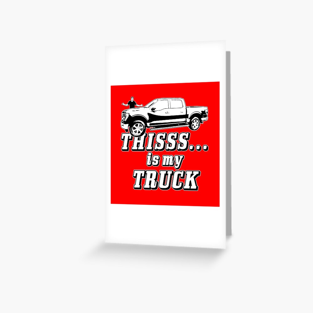 youtuber-doug-demuro-car-review-thisss-is-my-truck-greeting-card